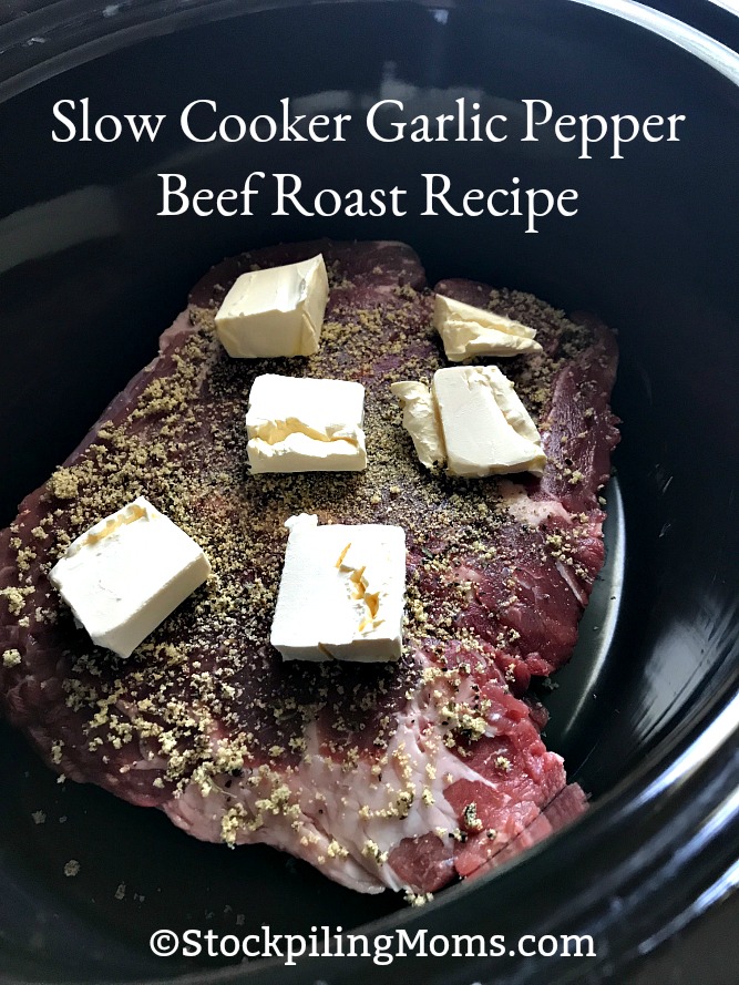 Slow Cooker Garlic Pepper Beef Roast Recipe