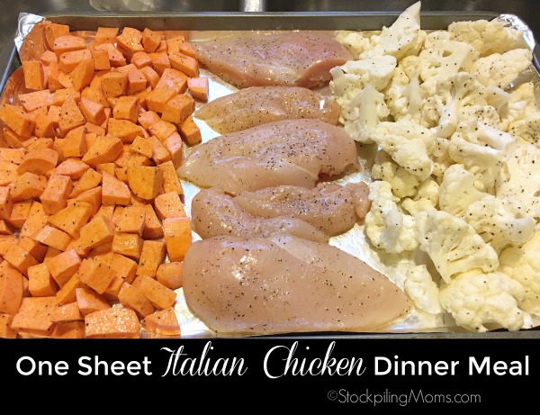 One Sheet Italian Chicken Dinner