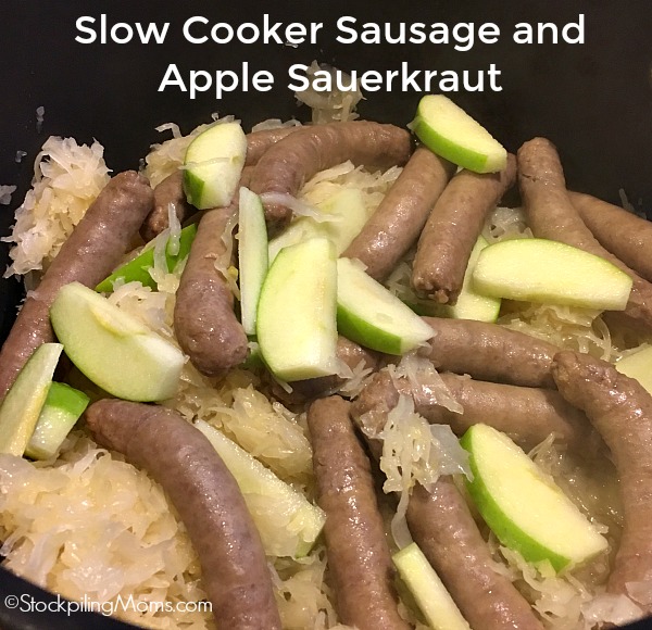 Slow Cooker Sausage and Apple Sauerkraut
