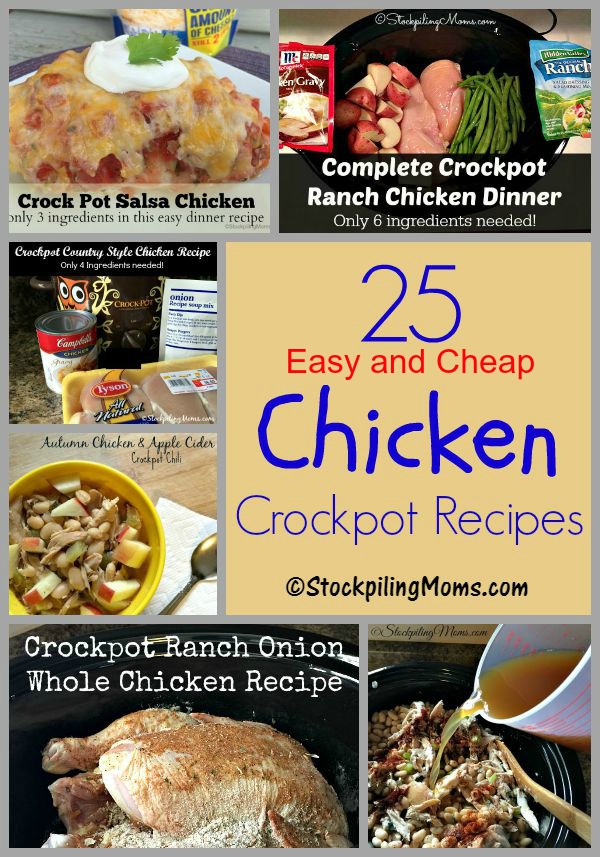 25 Easy and Cheap Chicken Crockpot Recipes