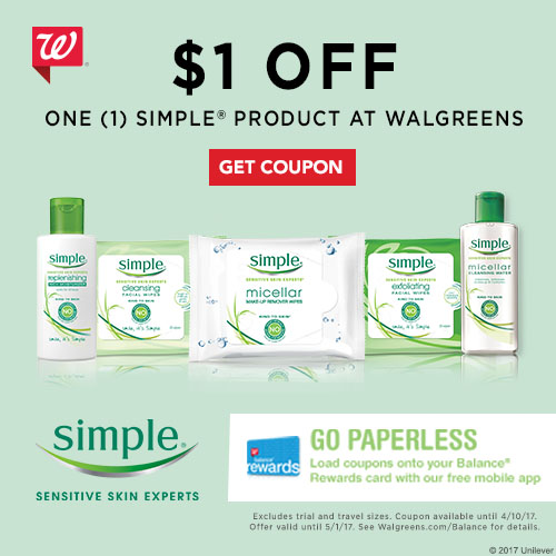 Save on Simple at Walgreens