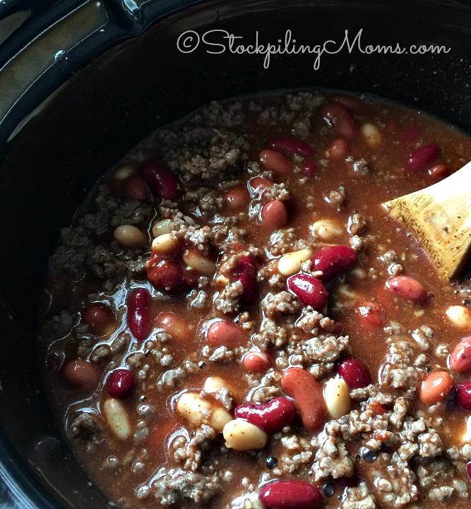 Four Bean Crockpot Chili - Sparkles of Sunshine