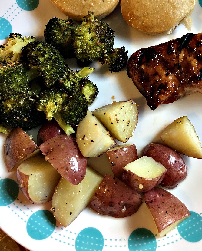 Roasted Broccoli and Red Potatoes