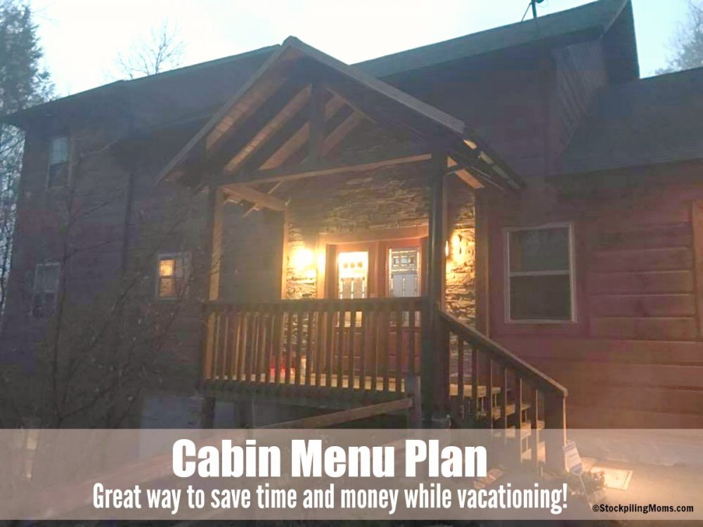 Cabin Menu Plan