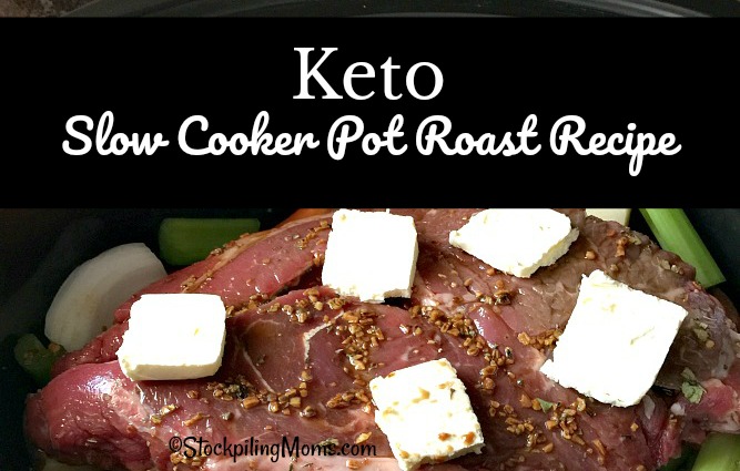 Keto Slow Cooker Pot Roast Recipe is so easy and the low carb leftovers are perfect to take to work the next day! 