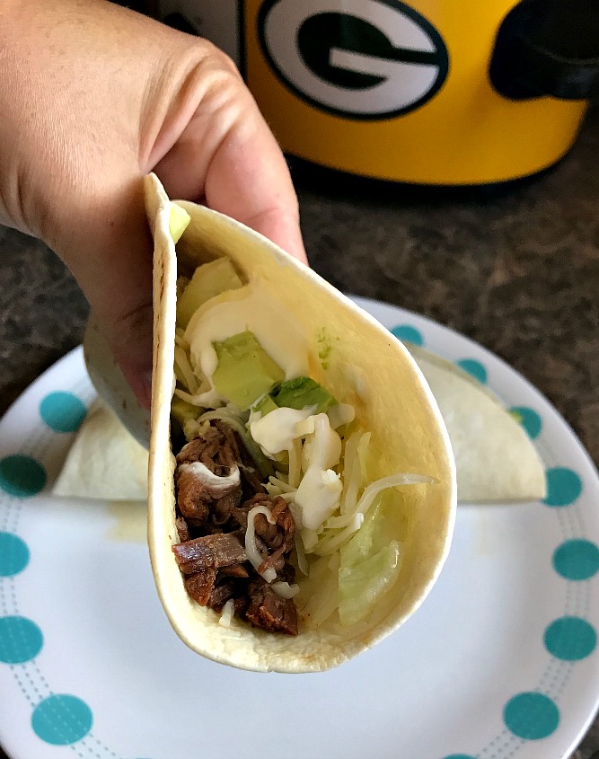 Slow Cooker Shredded Beef Tacos Freezer Meal