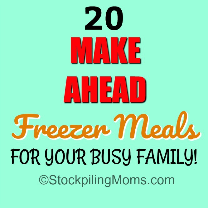 20 Make Ahead Freezer Meals For Your Busy Family