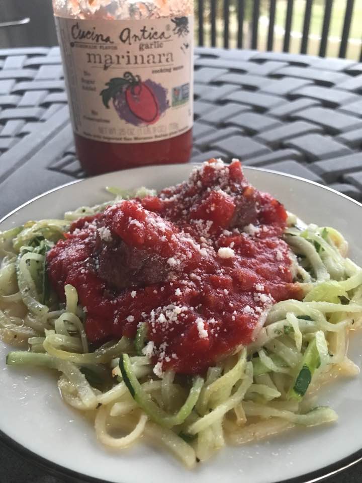 Zoodles With Marinara Sauce