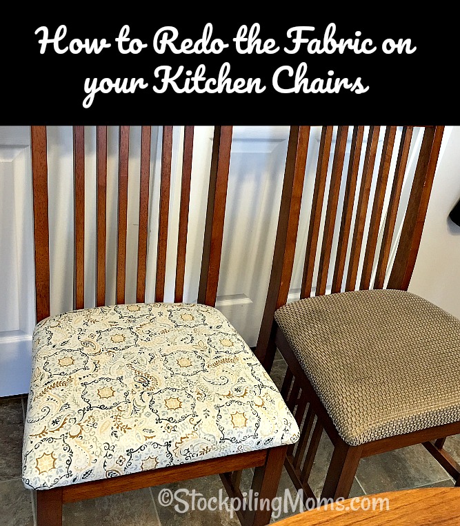 How to Redo the Fabric on your Kitchen Chairs