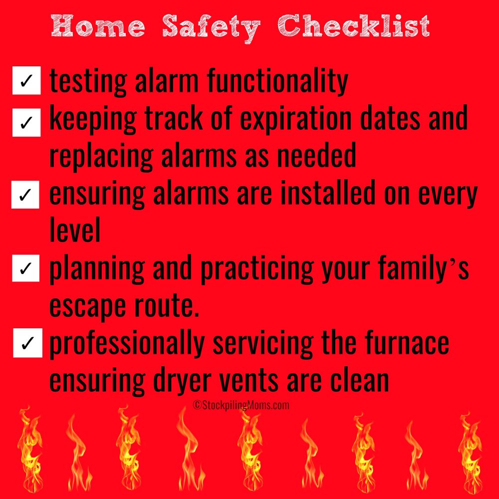 Home Safety Tips Checklist Safety Checklist Fire Safe 