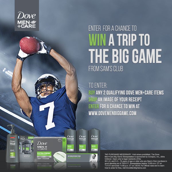 Dove Men+Care Big Game Sweepstakes