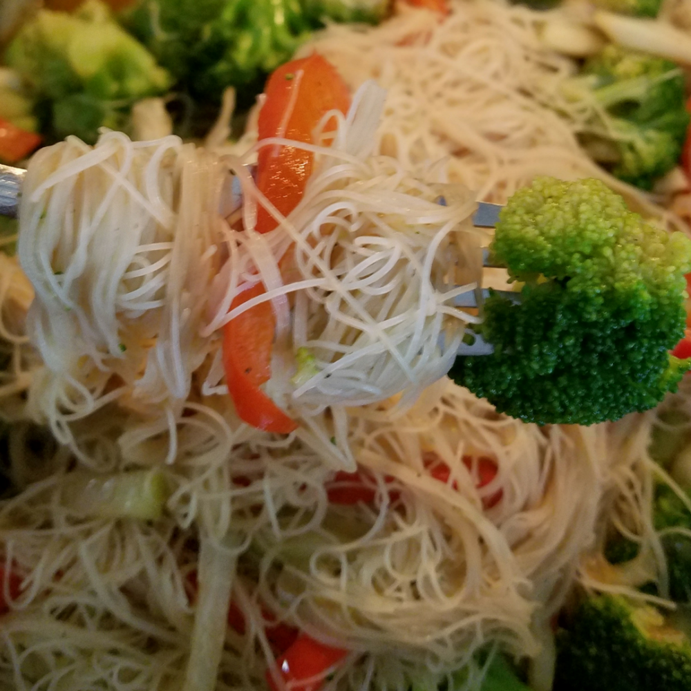 Easy Vegan Rice Noodle Stir Fry