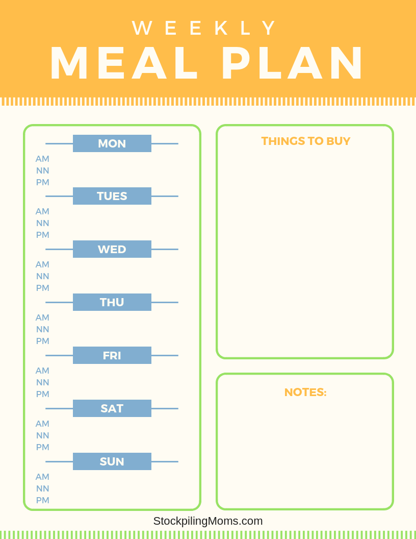 Tips for Using a Weekly Meal Plan