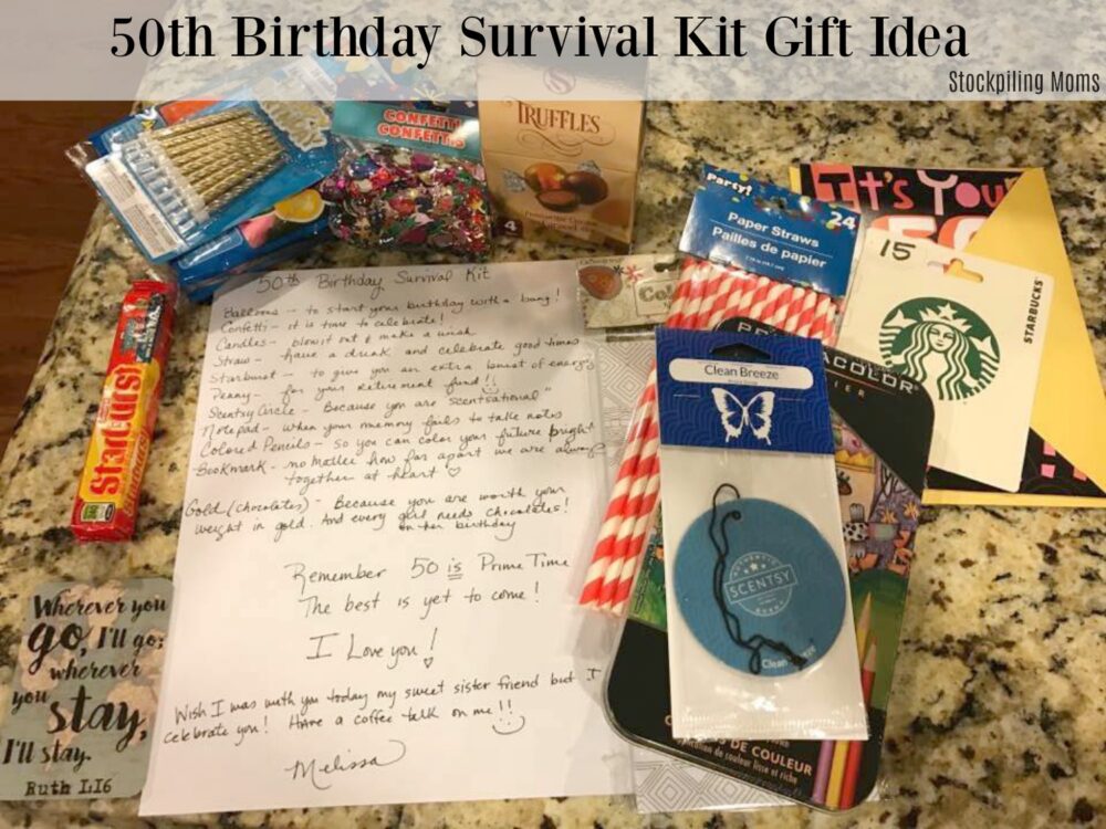 50th Birthday Survival Kit Gift Idea