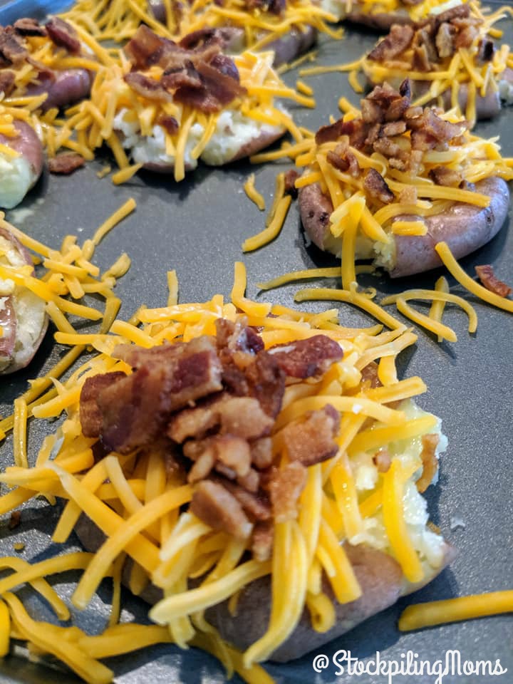 Loaded Smashed Red Skin Potatoes