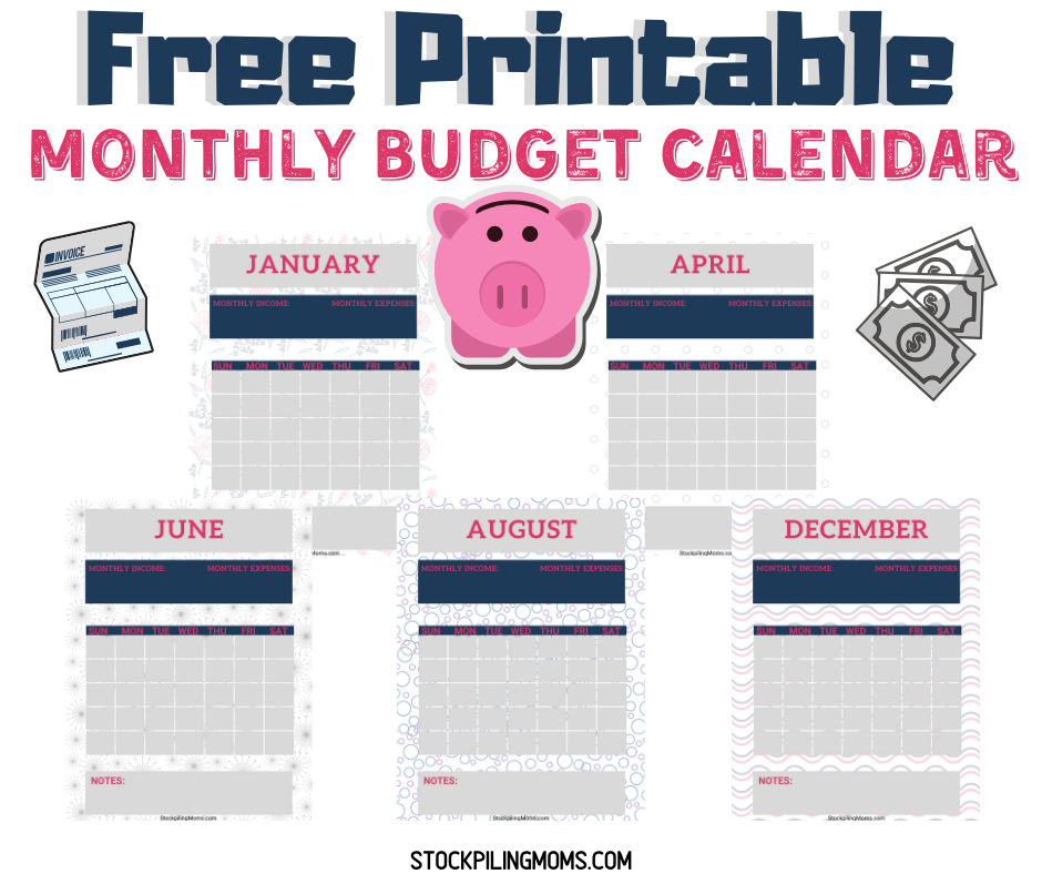 printable budget calendar 2015