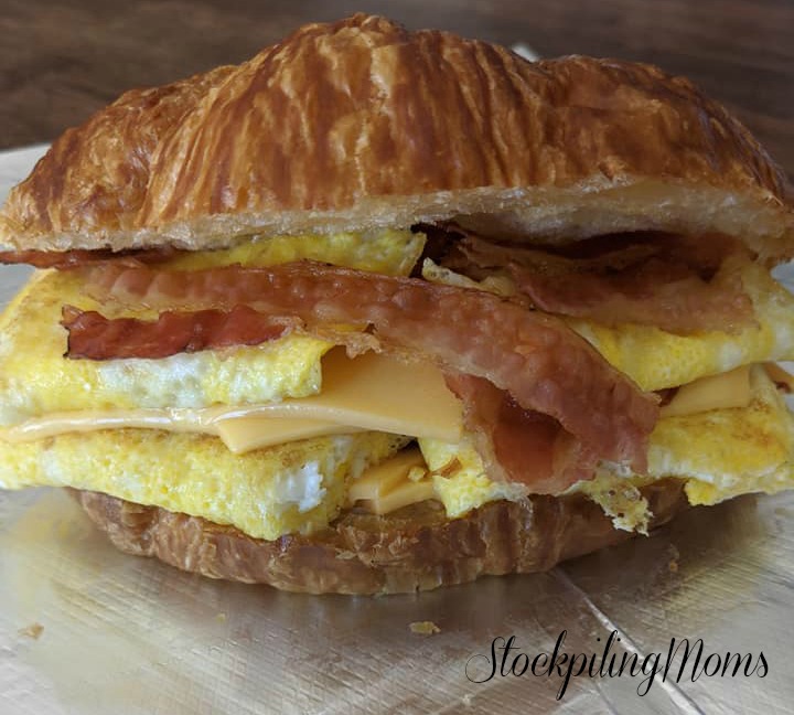 CopyCat Dunkin’ Bacon Egg and Cheese Croissant