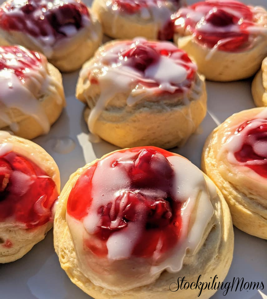 Easy Cherries and Cream Danish