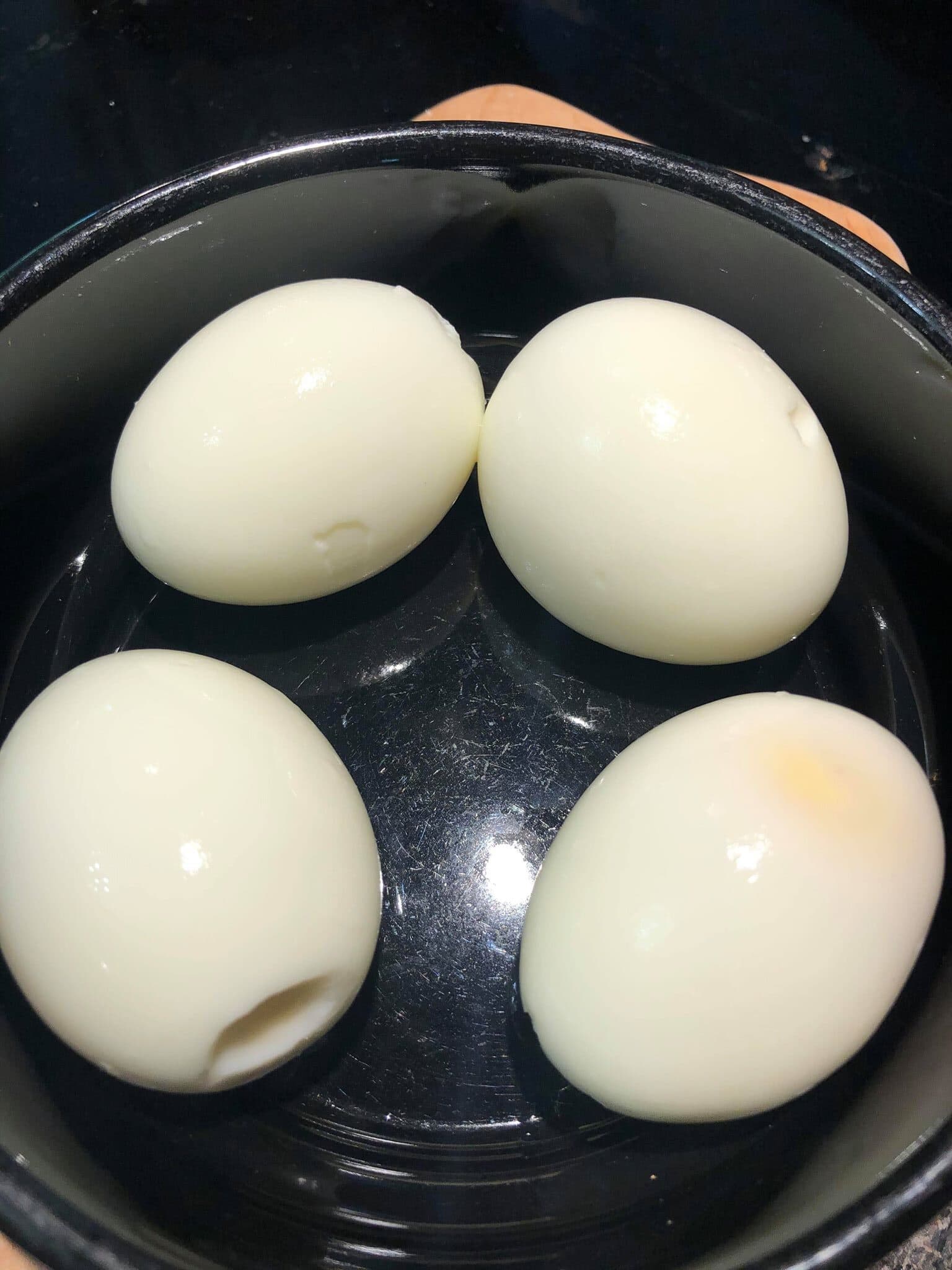 Preparing eggs in an air fryer