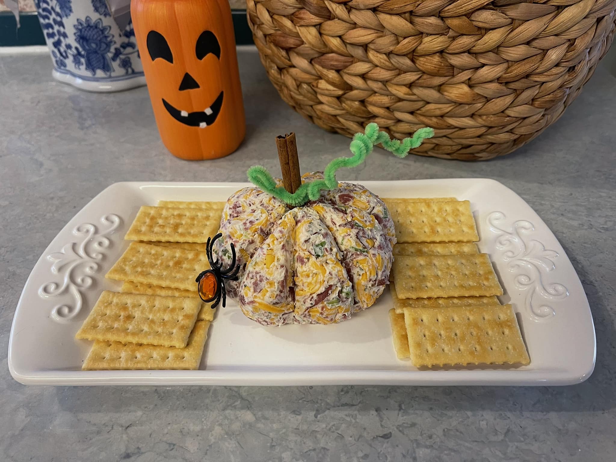 Pumpkin Cheeseball for Halloween