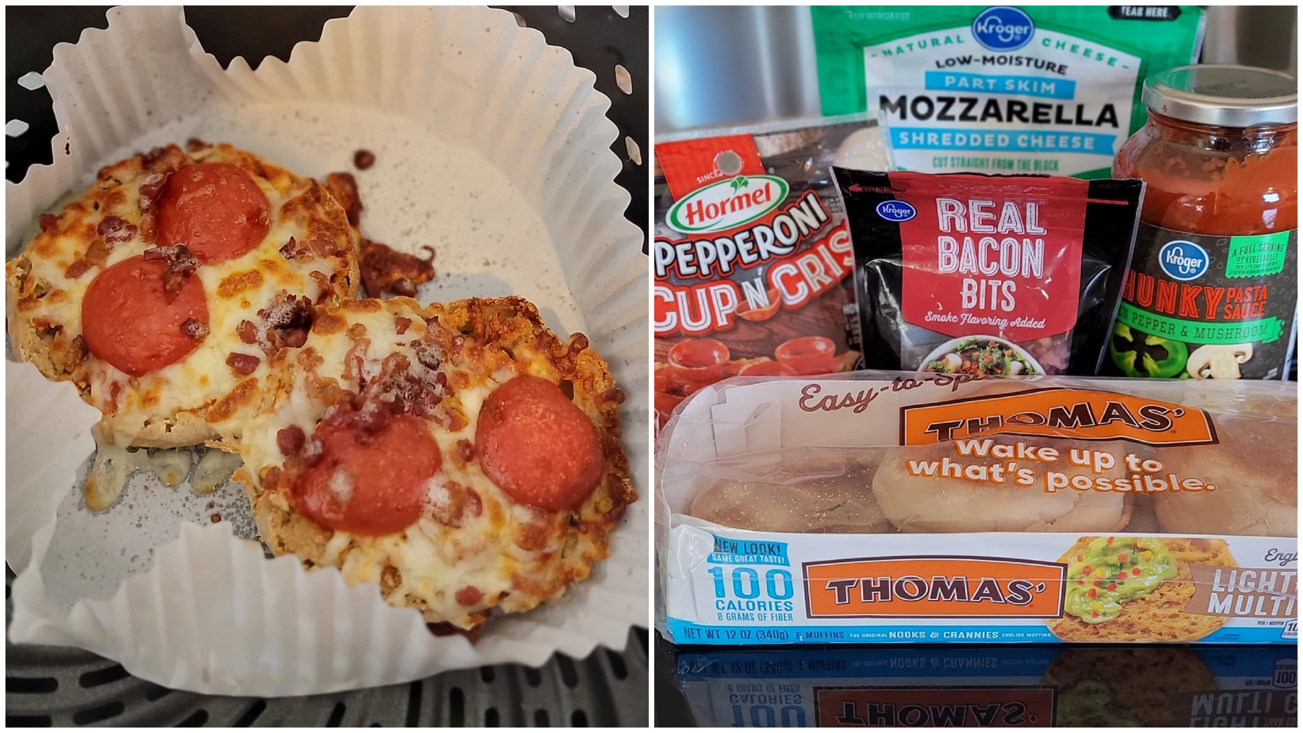 Air Fryer English Muffin Pizza