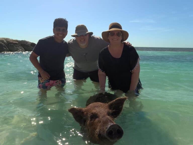 Swimming with the Pigs in the Bahamas